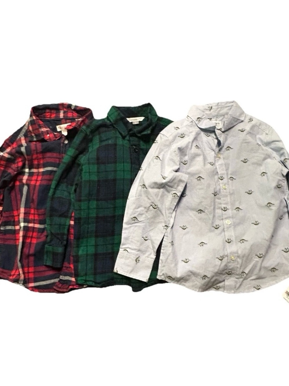Toddler Boy Button Down Shirts Rugged Butts Flannel Dinosaurs Size 4T